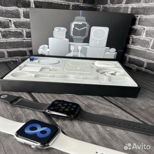 Набор 6 в 1 (airpods,apple watch,зарядка,повер)