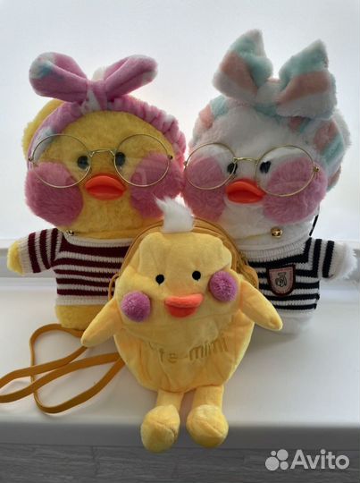 Утка lalafanfan игрушки мягкие