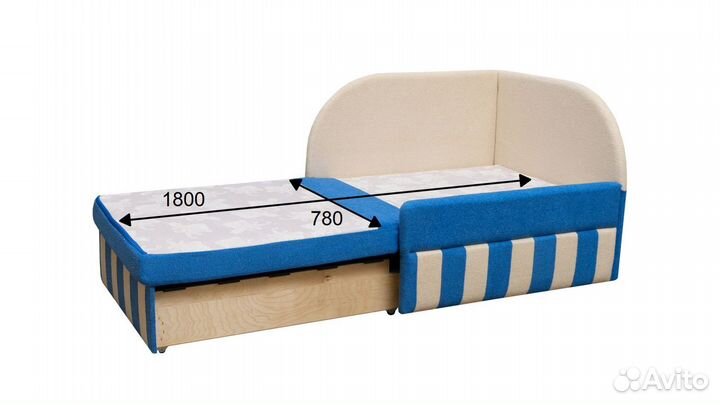 Диван-кровать детский выкатной, цвет салатовый