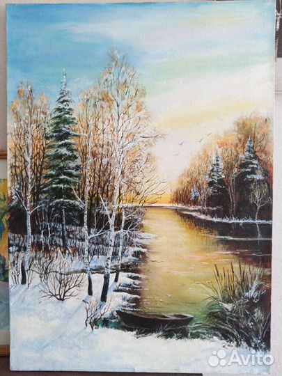 Картина маслом на холсте пейзаж