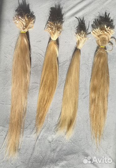 Волосы для наращивания 60 см блонд бу