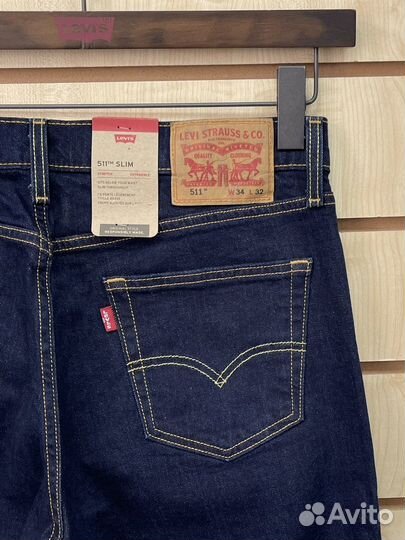 Джинсы Levis 511 W34L32 Dark Indigo