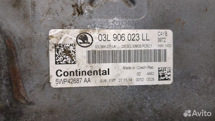 Блок управления двигателем Skoda Rapid, 2015