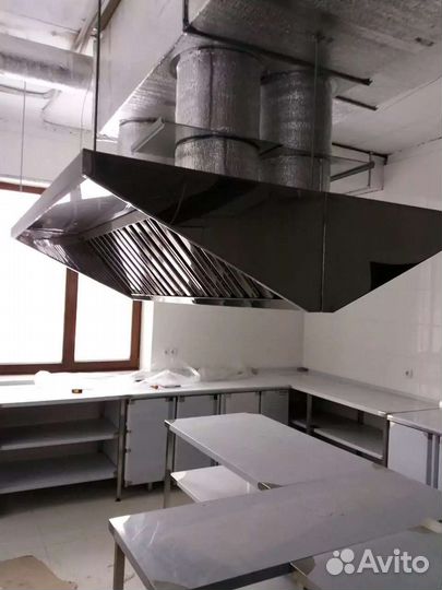 Зонт ресторанов кафе островной пристенный вытяжка