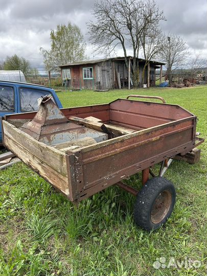 Прицеп для мотоблока самосвальный