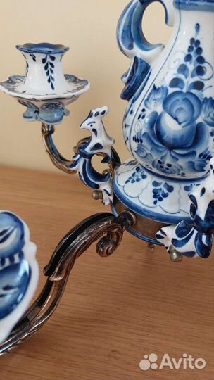 Люстра потолочная гжель