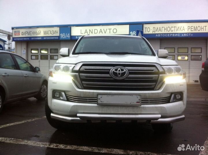 Защита переднего бампера toyota land cruiser 200