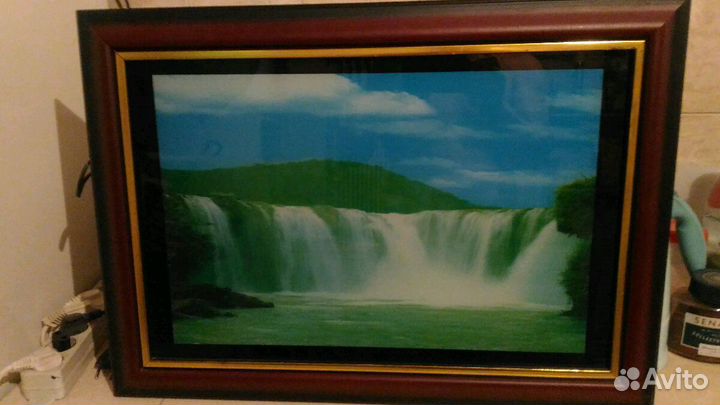 Картина имитация водопада с подсветкой
