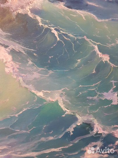 Морской пейзаж, живопись, картина маслом