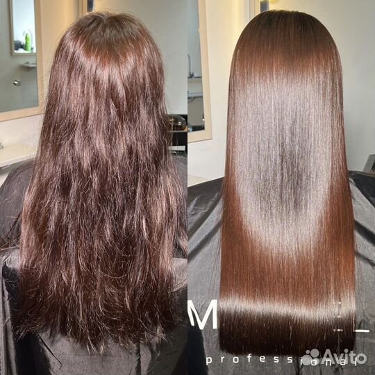 Кератиновое выпрямление волос
