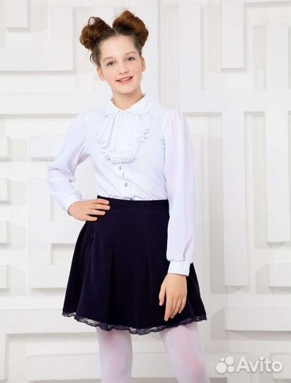 Школьная блузка для девочки, новая, 128