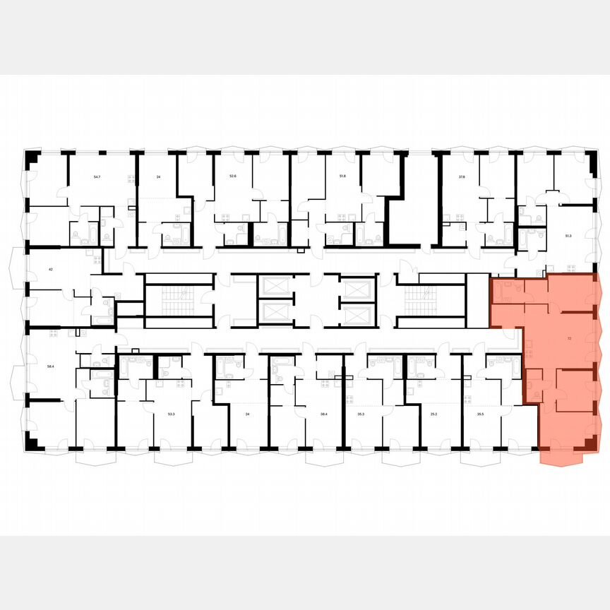 3-к. квартира, 72 м², 2/31 эт.