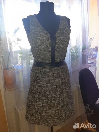 Платье сарафан мини, твид dkny Donna Karan