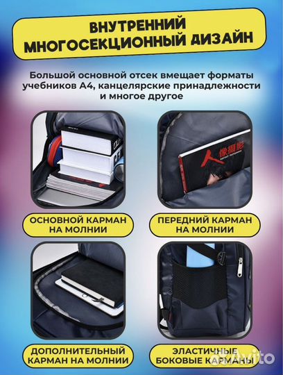 Рюкзак школьный для мальчика подростка