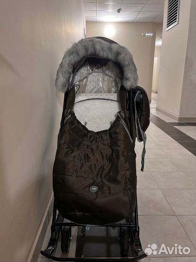 Санки коляска комбинированная Ника детям 7-5S