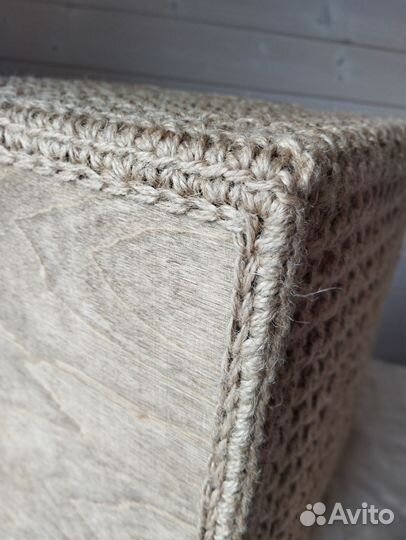 Корзина сетка на каркасе из джута