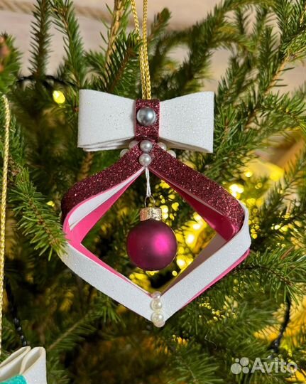 Елочные игрушки из фоамирана ручной работы