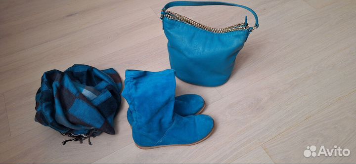 Сумка кожаная respect, сапоги и палантин