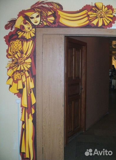 Роспись стен, портрет по фото