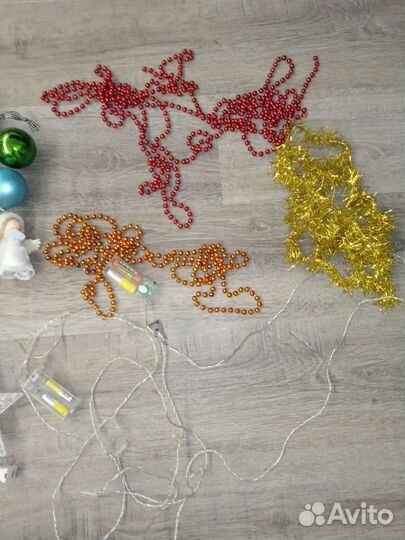 Ёлка Игрушки Гирлянды Звезда Бусы