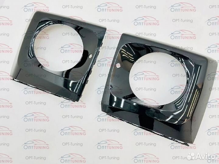 Очки на фары Mercedes G-сlass G63 AMG w464 черные