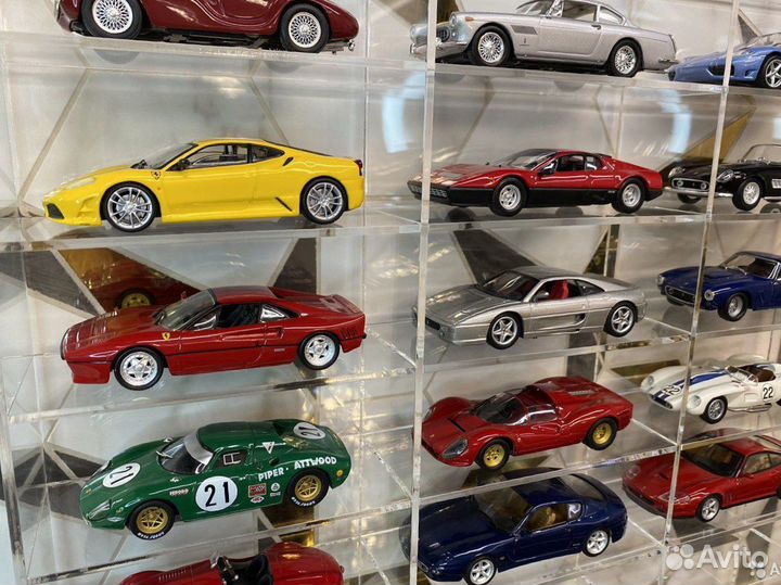 Стеллаж для моделей 1:43 гараж полка для машинок