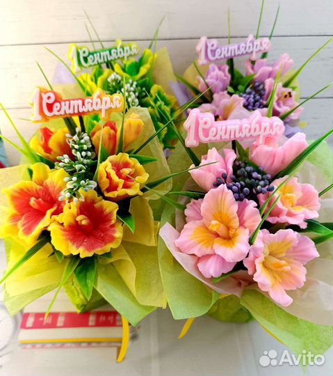Букет из мыла гладиолусы первое сентября