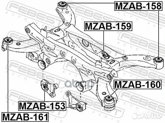 Сайлентблок подрамника Mazda CX-5 11 mzab-159