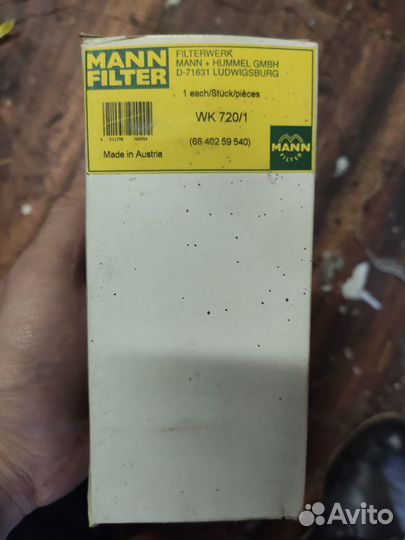 Фильтр mann WK 720/1