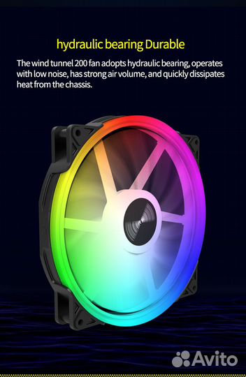 Argb куллер 200*200 мм 5v 3 PIN 4PWM, новые