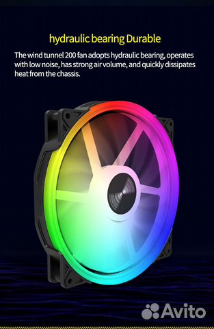 Argb куллер 200*200 мм 5v 3 PIN 4PWM, новые