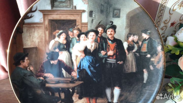 Тарелка «танцы» Фарфор, Lilien Porzallan,1989 г