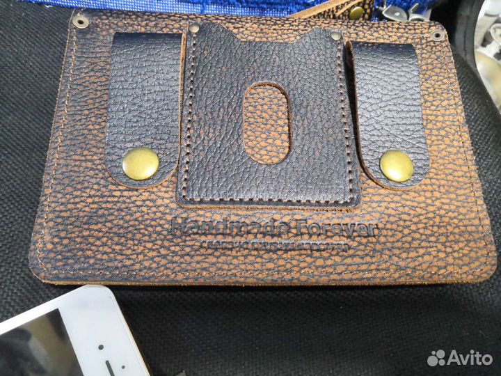 Барсетка кожаная мужская новая