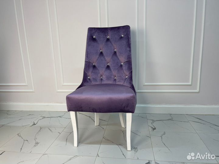 Стул в каретной стяжке Флоренция, сиреневый