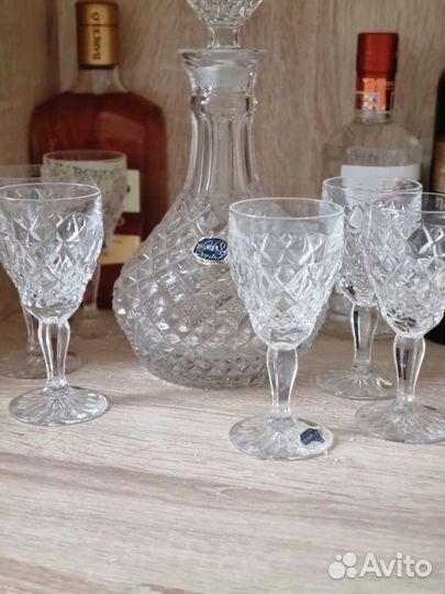 Графин с рюмками богемия