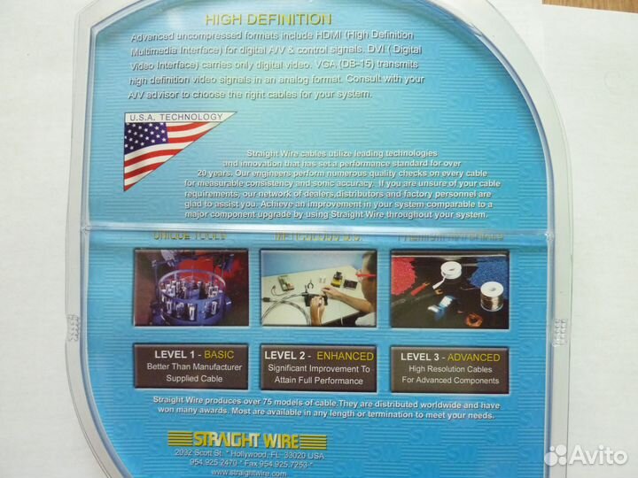 Новый Straight Wire Select hdmi 2.0m (4K и 3D)