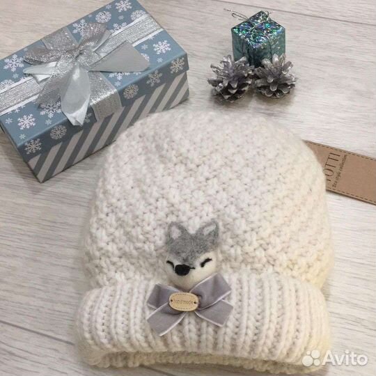 Шапка зимняя для девочки 52 54 новая