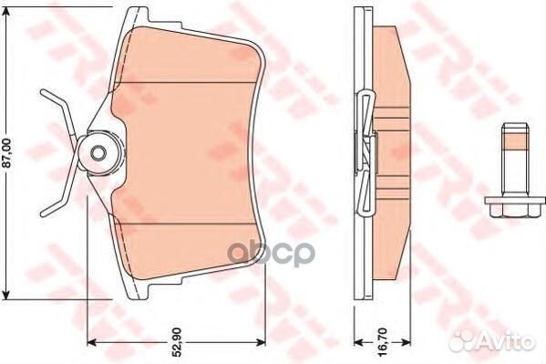Колодки торм.зад. GDB1799 TRW