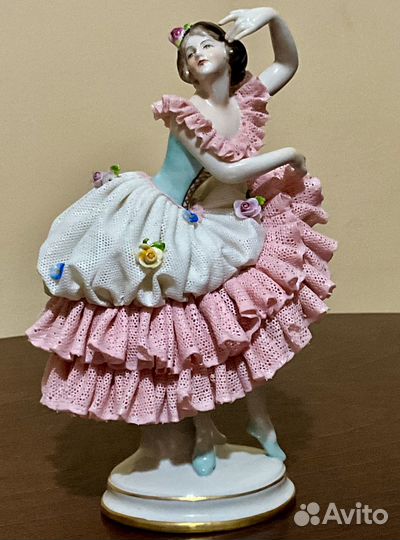 Балерина. Кружевной фарфор. Volkstedt