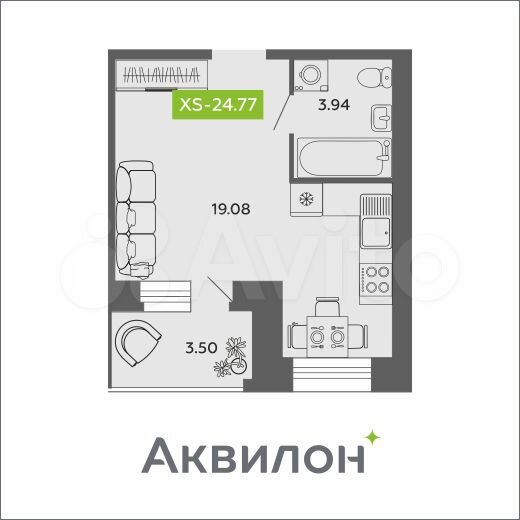 Квартира-студия, 25 м², 11/11 эт.