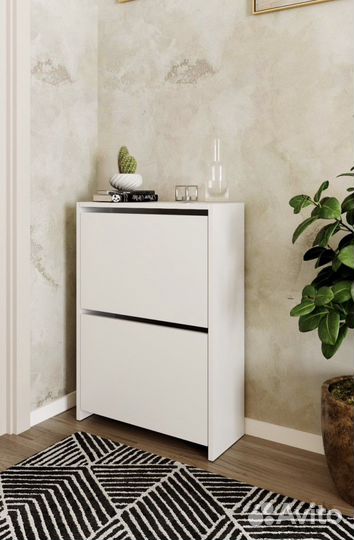 Обувница в прихожую белая