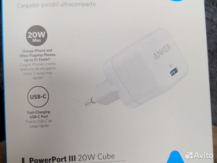 Сетевое зарядное устройство 20w Anker