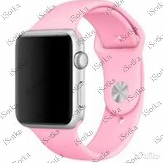 Ремешок силиконовый Watch Series 42mm/44mm (розовы