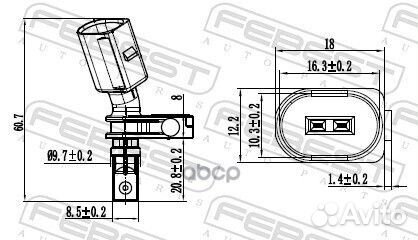 Датчик abs перед лев seat leon 5F# 2013- E