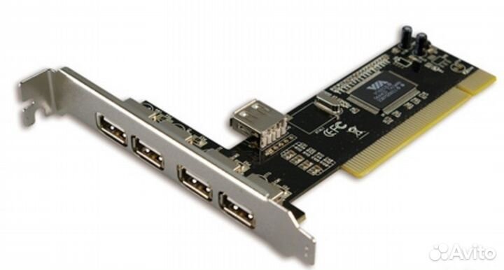 Контроллер St-Lab u-166 usb 2.0, 4+ 1 ports