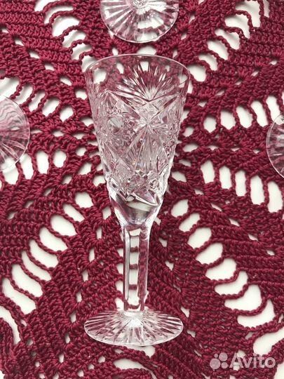 Хрустальные рюмки на ножке СССР гхз