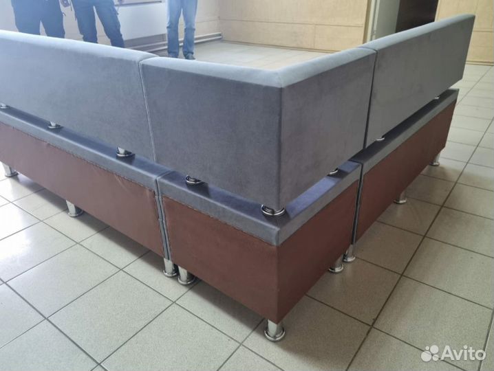 Кухонный уголок модульный серый 150х81х50