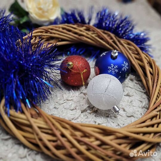 Новогодние кольца плетеные из веток