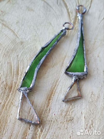 Серьги из стекла