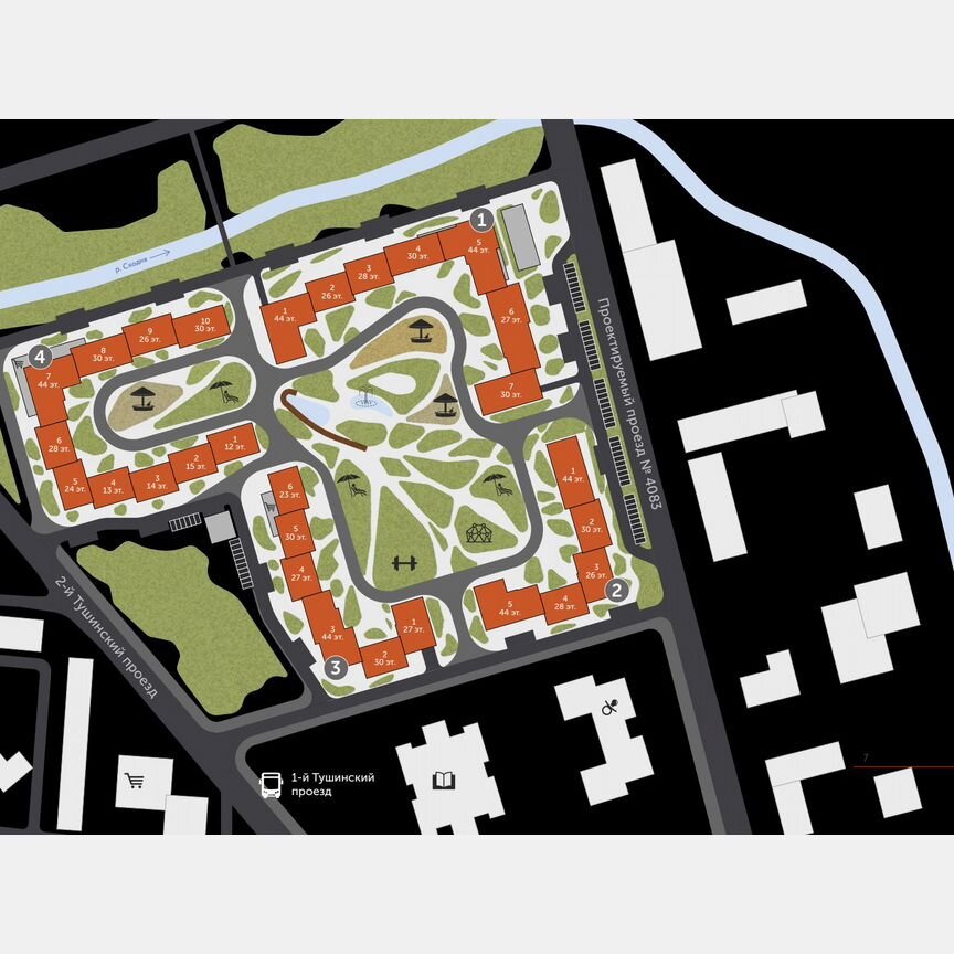 2-к. квартира, 64,9 м², 32/44 эт.